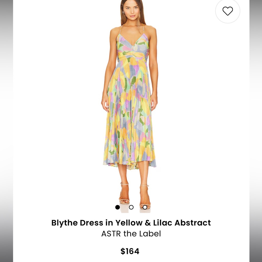 ASTR the Label Blythe Dress in Yellow & Lilac Abstract
